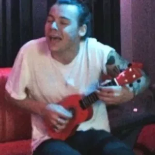 🎸 c53ceb03 persona, hombre, guitarra, música, retrato telegram sticker