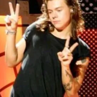 ✌️ da225297 Harry Styles harry styles, cantante, signo de la paz, celebridad, música, one direction telegram sticker