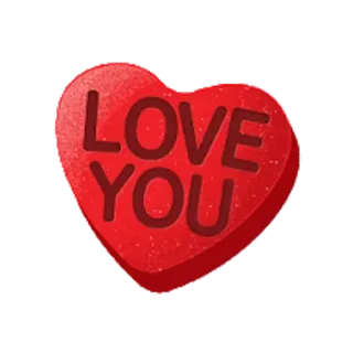 😚 92efe154 LOVE YOU love, heart, valentine, romantic, sweet, candy, message, greeting telegram sticker