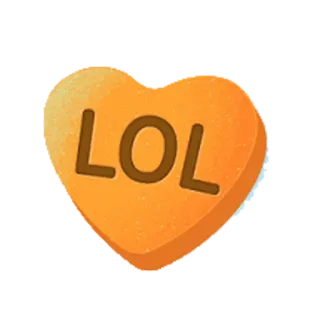 😙 9cecf54a LOL candy, heart, lol, text, emoji telegram sticker