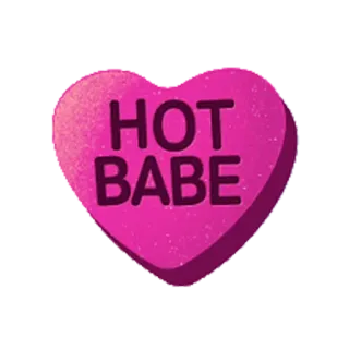 😚 daab2d73 HOT BABE heart, candy, valentines, sweet, hot babe telegram sticker