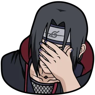 🎧 67b0c9ec Itachi Naruto อิทาจิ, นารูโตะ, อนิเมะ, มังงะ, เอามือกุมหน้า, ตัวละคร telegram sticker