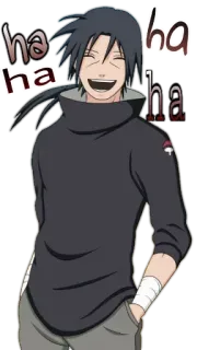 🎧 7d97ed97 Itachi Uchiha Naruto haha อนิเมะ, นารูโตะ, มังงะ, อิทาจิ, อุจิวะ, ยิ้ม telegram sticker