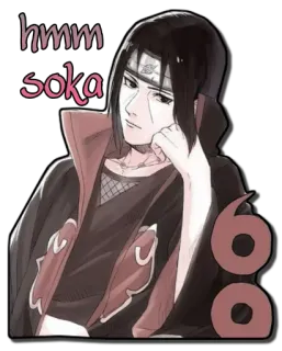 🤔 08009e29 Itachi Naruto hmm soka Anime, Ninja, Triste, Hmm, Ya veo telegram sticker