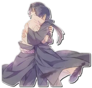 ❤ 248bfe74 Anime, Abrazo, Abrazo, Dibujos animados, Amistad, Hermanos telegram sticker