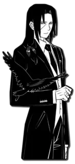 🙂 672a13c0 Anime, Manga, Traje, Cuervo, Serio telegram sticker