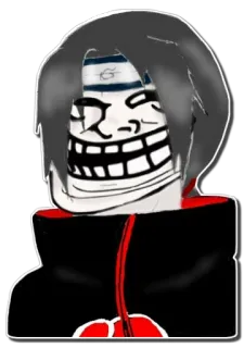😈 915696a1 Itachi Anime, Manga, Troll, Cara, Gracioso, Broma, Naruto telegram sticker