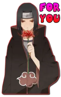 🌷 92285d35 Itachi Uchiha Naruto FOR YOU Anime, Flor, Sharingan, Uchiha, Itachi telegram sticker