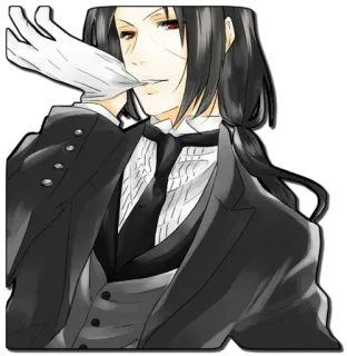 😏 95aa4bbe Anime, Mayordomo, Traje, Personaje telegram sticker