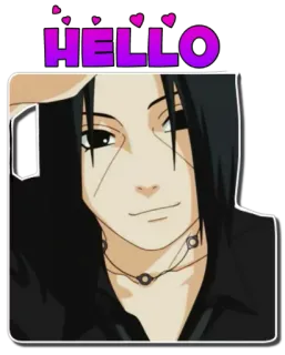 ✋ ec7fc392 Itachi Uchiha Naruto HELLO Anime, Itachi, Naruto, Manga, Hola telegram sticker