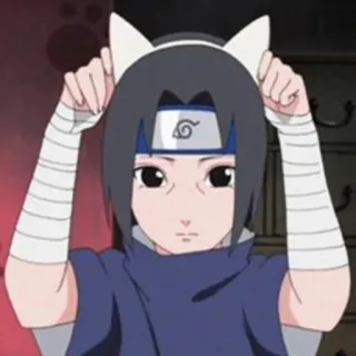 🍙 cc303c83 Itachi Uchiha Naruto Itachi, Naruto, Anime, Oreilles de chat, Bandeau, Uchiha telegram sticker