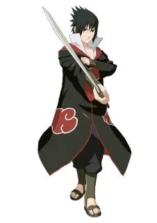 ☁ 2c312bc6 Sasuke Uchiha Naruto аниме, ниндзя, меч, uchiha, саске whatsapp sticker