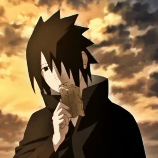 🍚 0450785d Sasuke Naruto Саске, Наруто, Аниме, Манга, Ниндзя, Учиха, Грустный telegram sticker