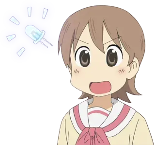 😊 0850efad Yuko Aioi Nichijou Anime, Nichijou, Yuko Aioi, Sticker, Dibujo animado telegram sticker