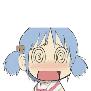 😳 e9451e1a Anime, Dibujos animados, Personaje, Chica, Mareado telegram sticker