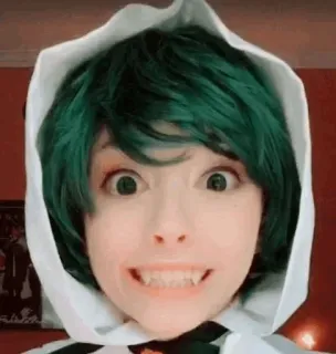 🏩 14d5ed4e Izuku Midoriya My Hero Academia Izuku Midoriya, My Hero Academia, anime, manga, cosplay, character, fictional telegram sticker