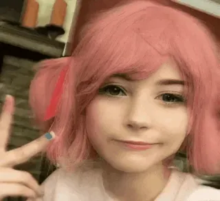 🏩 a1c09751 cosplay, portrait, pink hair, anime style telegram sticker