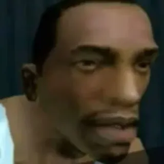 🤨 45e78f0c CJ Grand Theft Auto: San Andreas Grand Theft Auto, CJ, San Andreas, Video Game, Character telegram sticker