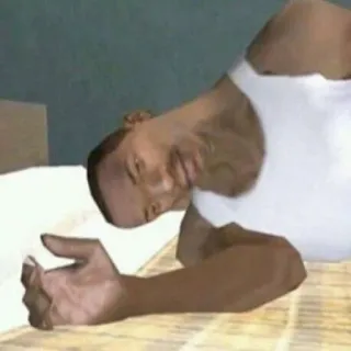 🤨 f859bb39 CJ Grand Theft Auto: San Andreas video game, gta, san andreas, character, cj, gaming telegram sticker