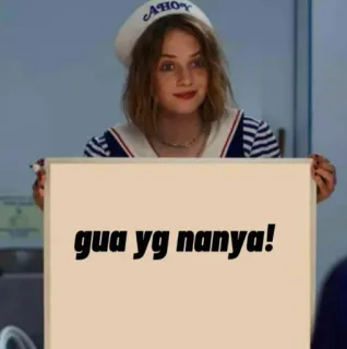 🔭 942484e2 gua yg nanya! Meme, Chữ, Tiếng Indonesia, Câu hỏi telegram sticker