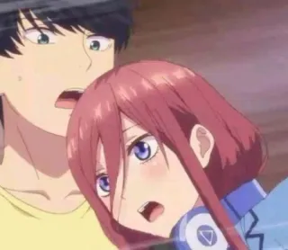 🔮 0ca05892 Miku Nakano The Quintessential Quintuplets Anime, Cartoon, Manga, Go-Toubun no Hanayome, Miku Nakano telegram sticker