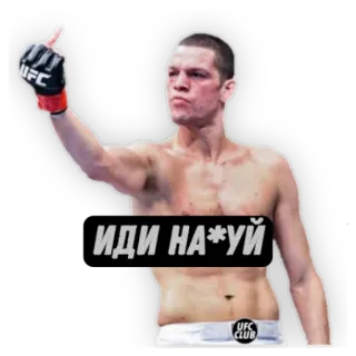 🖕 998ba4e6 Nate Diaz ИДИ НА*УЙ ufc, mma, ngón giữa, xúc phạm, võ sĩ, thể thao telegram sticker