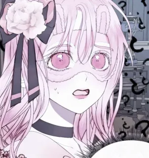 🐁 34d91ecb Anime, Manga, Rambut pink, Bunga, Pita, Tanda tanya whatsapp sticker