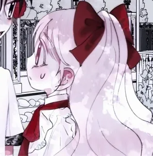 🍚 4419a971 kartun, anime, gadis, pita, rambut whatsapp sticker