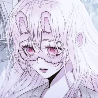 🍚 5ef73841 anime, gadis, menangis, maskara, rambut panjang whatsapp sticker