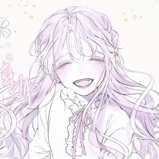 🐁 a3250d16 화악 Anime, Manga, Gadis, Menangis, Ilustrasi, Korea, Rambut pink, Rambut panjang whatsapp sticker