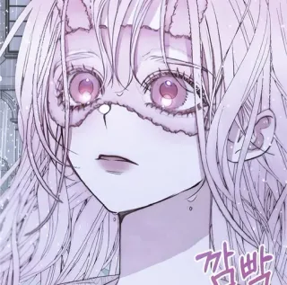 🐁 f7aec970 깜빡 gadis anime, topeng kelinci, merah muda, fantasi, karakter whatsapp sticker