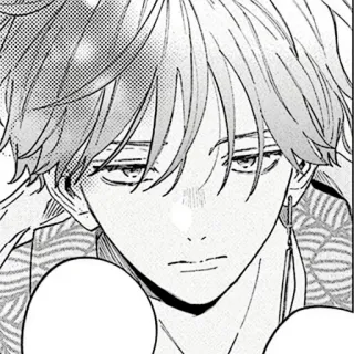 🍳 35bf7e33 อนิเมะเด็กผู้ชาย, มังงะ, ภาพประกอบ, ขาวดำ telegram sticker