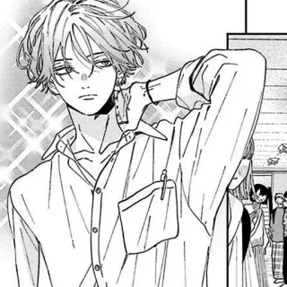 🍳 a8dca166 อนิเมะ, มังงะ, เด็กผู้ชาย, ชุดนักเรียน, ภาพประกอบ, ภาพวาด telegram sticker