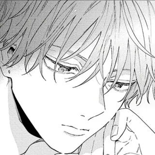 🍳 fff7cfd7 อนิเมะ, มังงะ, เศร้า, เด็กผู้ชาย, ภาพประกอบ, ศิลปะ telegram sticker