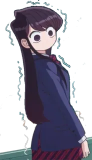 🥺 7000b23a Komi Shouko Komi Can't Communicate Anime, Manga, Komi nie potrafi się komunikować, Komi Shouko, Słodkie, Mundur szkolny telegram sticker