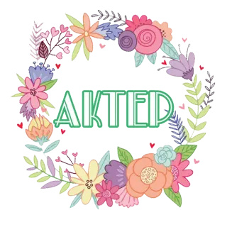 🧐 e51aa0be AKTED 花卉, 花, 花环, 装饰, 粉彩, 贴纸 telegram sticker