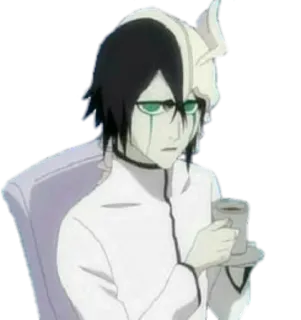 😒 98d5a2c4 Ulquiorra Cifer Bleach 动漫, 乌尔奇奥拉, 西法, 十刃, 虚 telegram sticker