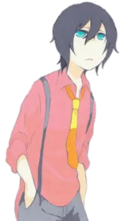 😑 a2bfbed0 动漫, 角色, 领带, 吊带 telegram sticker