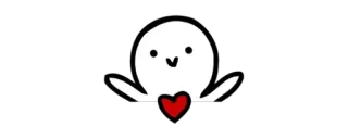 🔰 00e00bbc милый, сердце, любовь, персонаж, мультфильм telegram sticker