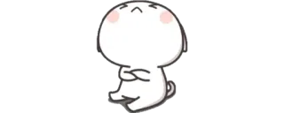 🔰 56e58f4f Мультфильм, Милый, Грустный, Эмоциональный, Белый telegram sticker