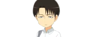 🔰 790327c5 Levi Ackerman Attack on Titan аниме, персонаж, манга, эмоция, спокойствие telegram sticker