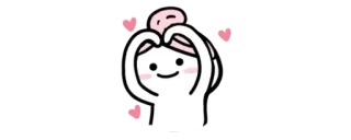 🔰 aef28752 сердце, любовь, милый, кавай, мультфильм, стикер telegram sticker