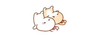 🔰 f6ca2eed милый, мультфильм, животные, каваи, наклейка telegram sticker