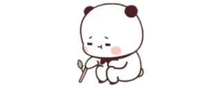 🔰 0708c337 Мультик, Панда, Грустный, Милый whatsapp sticker