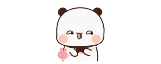 🔰 1ece70a6 Панда, Милый, Животное, Мультфильм, Наклейка whatsapp sticker