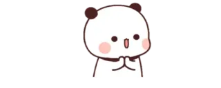 🔰 2d233e2f Мультфильм, Милый, Панда, Стикер whatsapp sticker