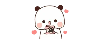 🔰 88fb41cb милый, мультфильм, животное, фотография, сердце whatsapp sticker