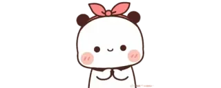 🔰 f8ff9b17 милый, панда, каваи, наклейка, мультфильм, животное, медведь whatsapp sticker