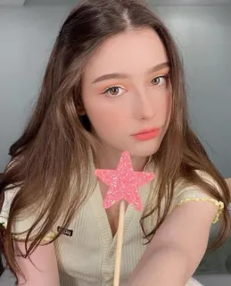 🤞 650ac803 donna, ragazza, ritratto, carino, stella, glitter whatsapp sticker