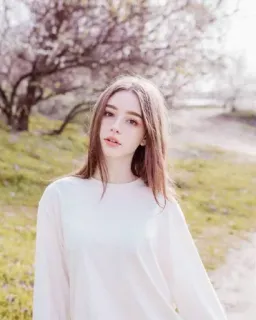 ✨ 67475363 donna, ragazza, ritratto, giovane, bella, primavera, natura, moda whatsapp sticker